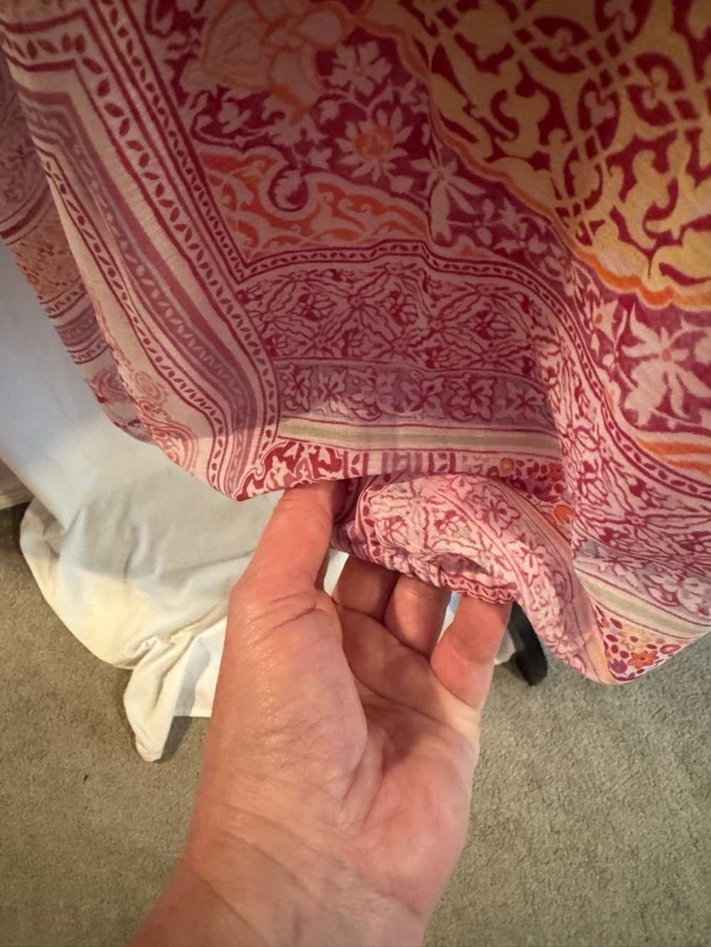Chicos Women's Pink poncho with tank inside - Picture 3 of 6